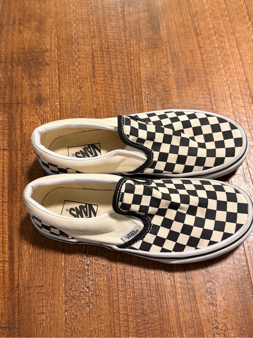 Vans Black & White Checkerboard Slip-On Shoes